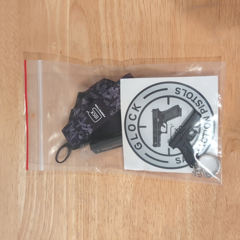 Glock Branded Collectable Merch Bundle – Pen, Keychain, Sticker & Lanyard (New) - Picture 2 of 4